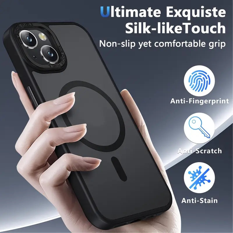 Premium Matte MagSafe Case with Wireless Charging for iPhone