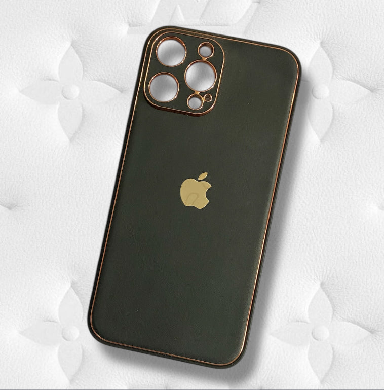 Premium Black Leather Case With Camera Protection For iPhone 13 Pro Max