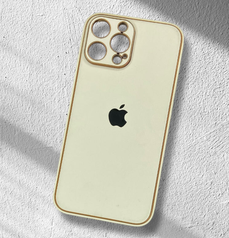 Premium White Leather Case With Camera Protection For iPhone 13 Pro Max