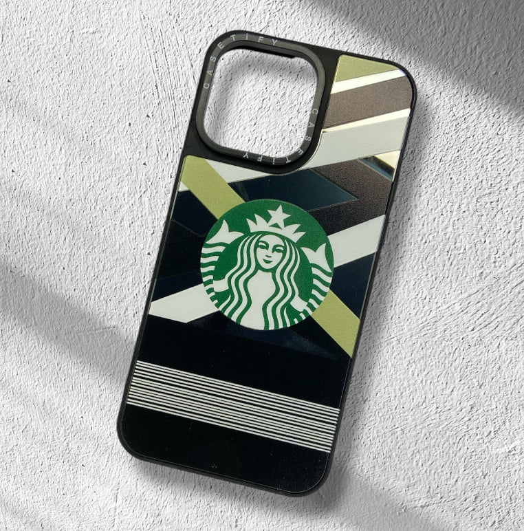 Premium Mirror Starbucks Protective Case For iPhone 14 Pro Max