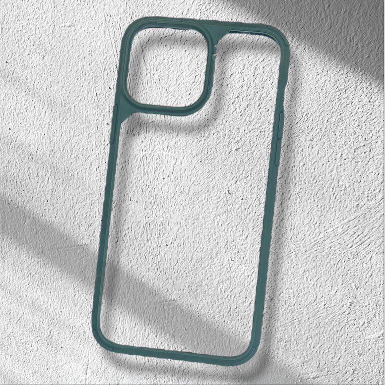 Premium Side Colour Back Hard Transparent Protective Case For iPhone 13 Pro Max