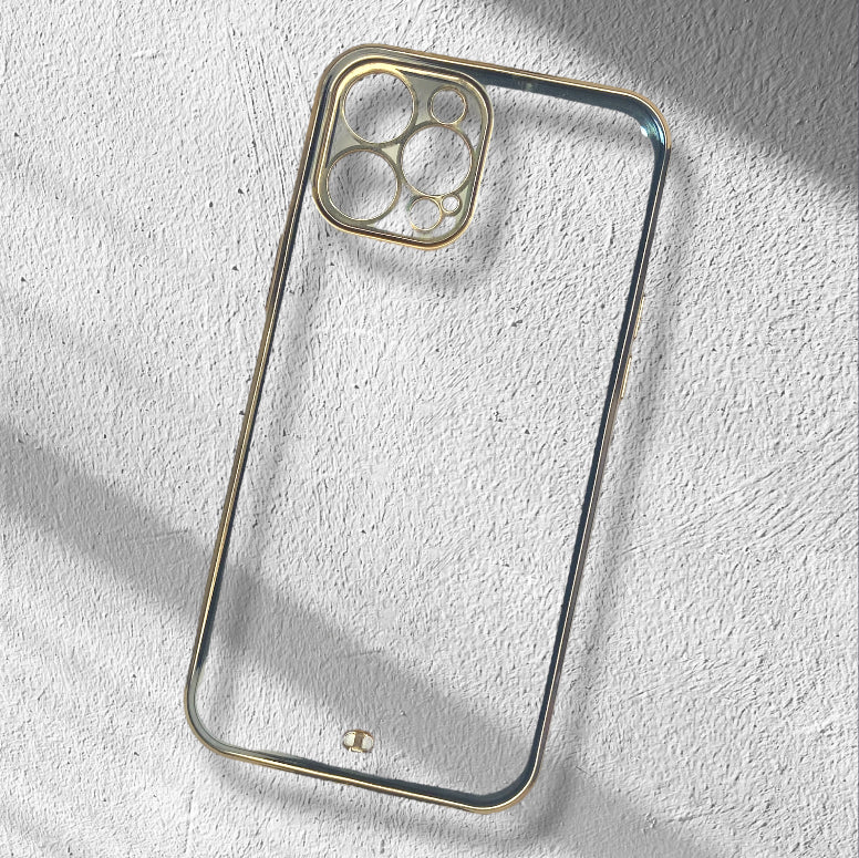 Premium Side Colour With Chrome Camera Protection Case For iPhone 12 Pro Max