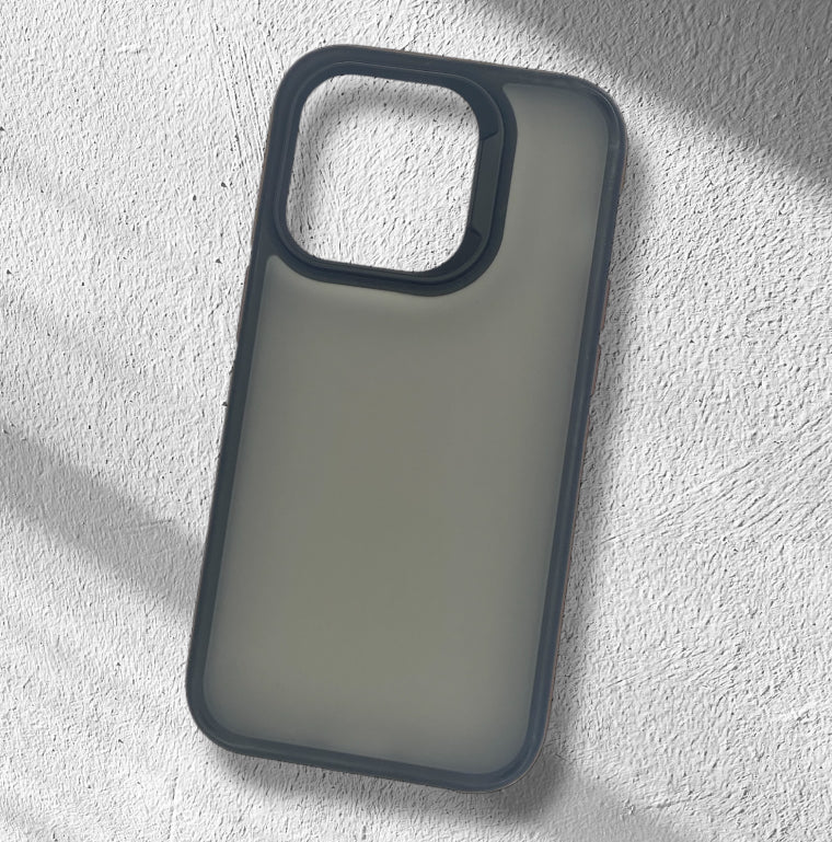 Premium Side Colour Back Smoke Matte Protective Case For 14 Pro