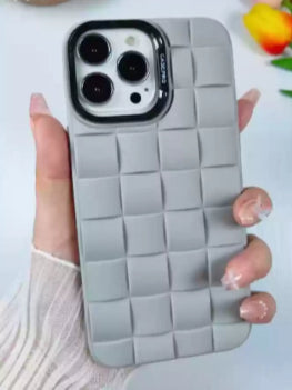 Premium Soft Silicon Cross Cut Protective Case For iPhone 14 Pro Max