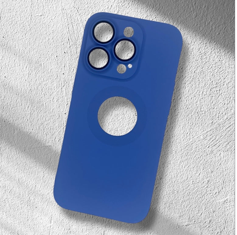 Premium Soft Silicon Logo Cut Case With Camera Protection For iPhone 14 Pro