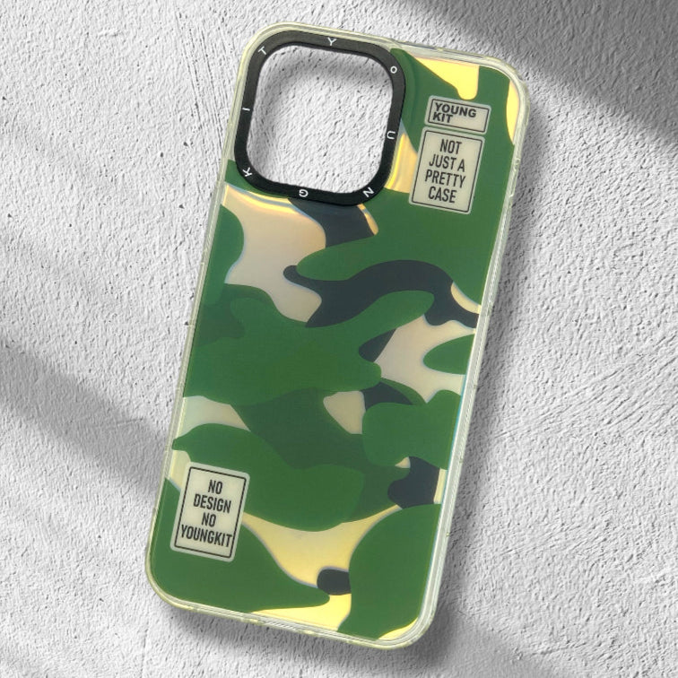 Premium Side Soft Back Hard Army Printed Protective Case For iPhone 14 Pro Max