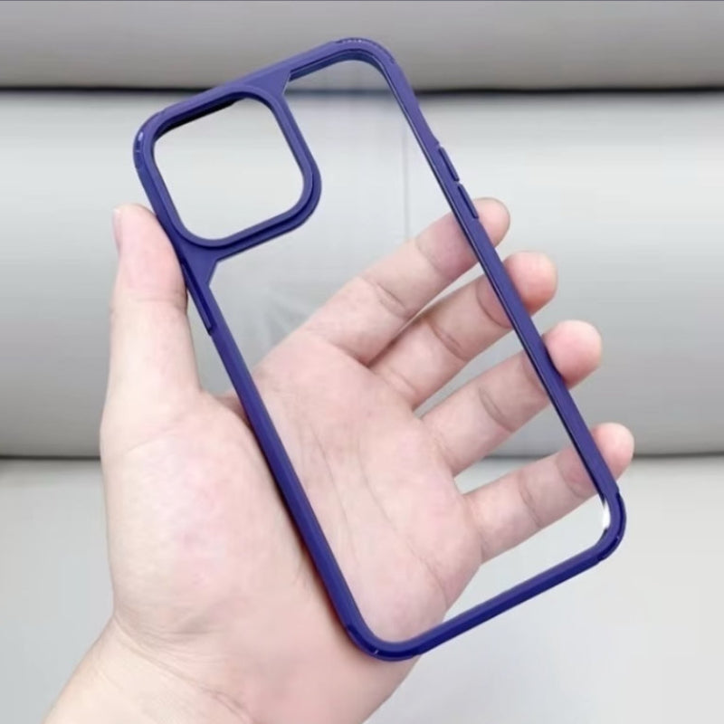 Premium Side Colour Back Hard Transparent Protective Case For iPhone 14 Pro