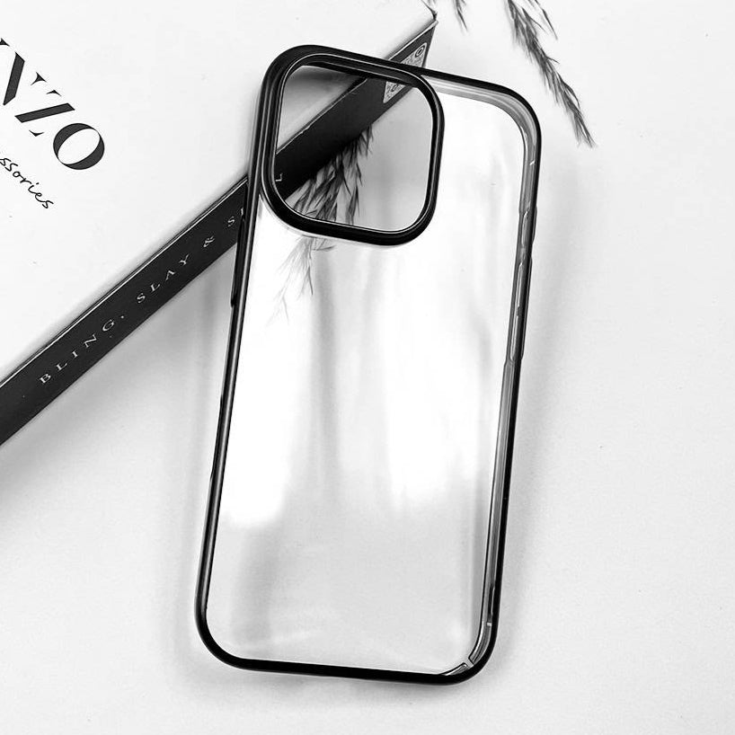 Premium Transparent Side Soft Back Hard Protective Case For iPhone 15 Plus