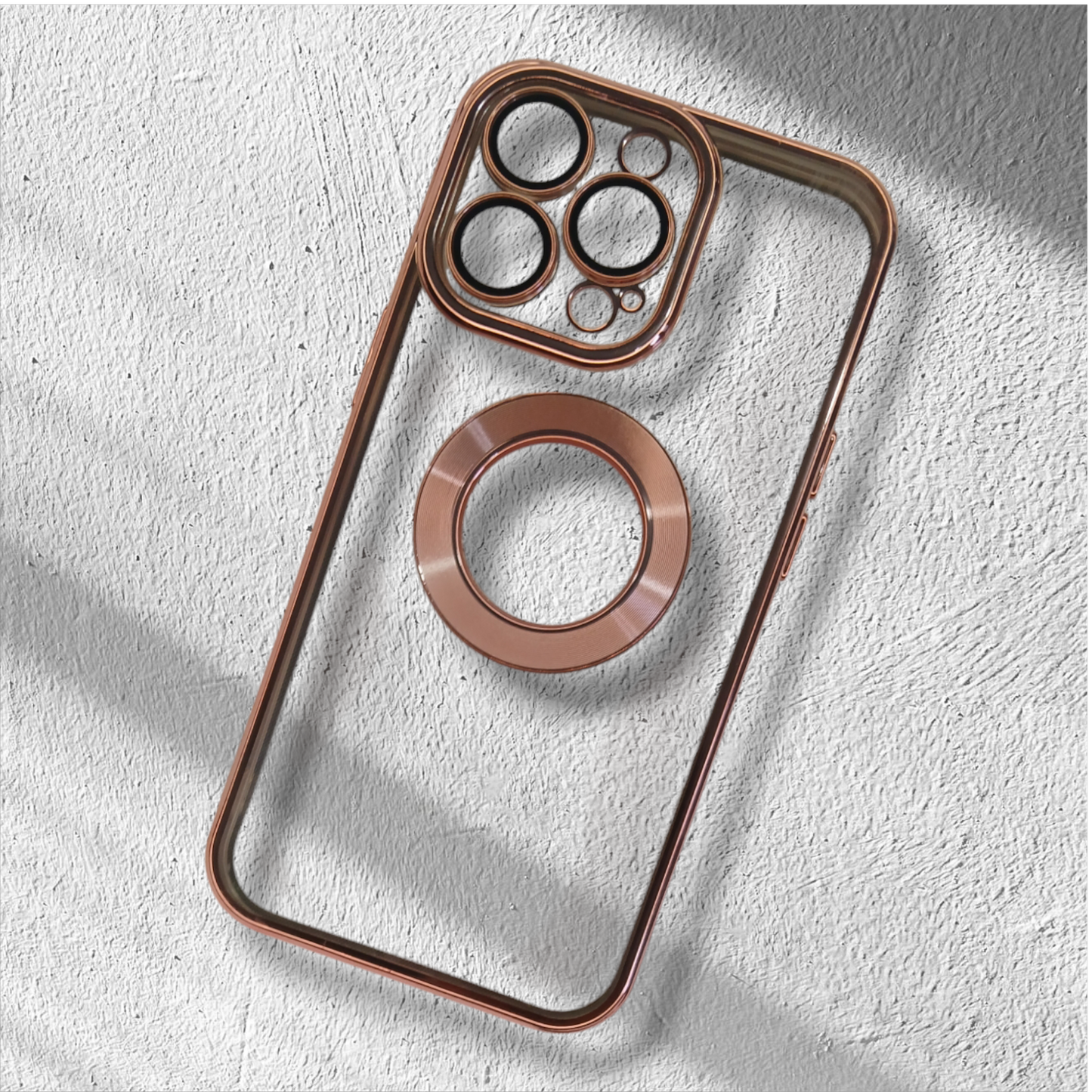 Premium Chrome Transparent Case With Camera Protection For iPhone 13 Pro