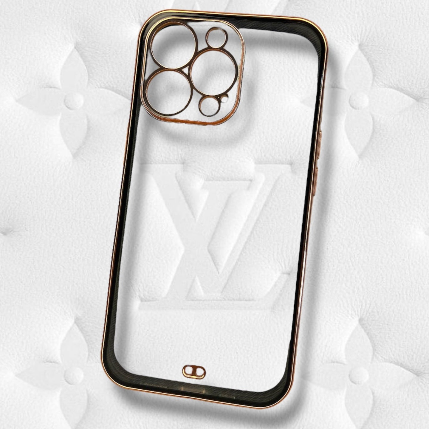 Premium Side Chrome Transparent Protective Case With Camera Protection For iPhone 13 Pro