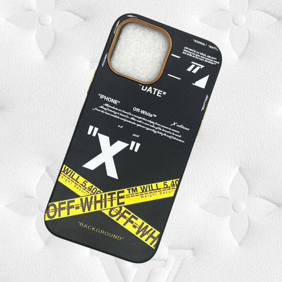 Premium Leather Feel Print Case With Camera Chrome Protection For iPhone 13 Pro Max