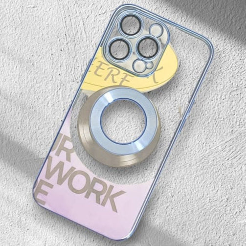 Premium Printed Chrome Logo Cut Case With Camera Protection For iPhone 13 Pro