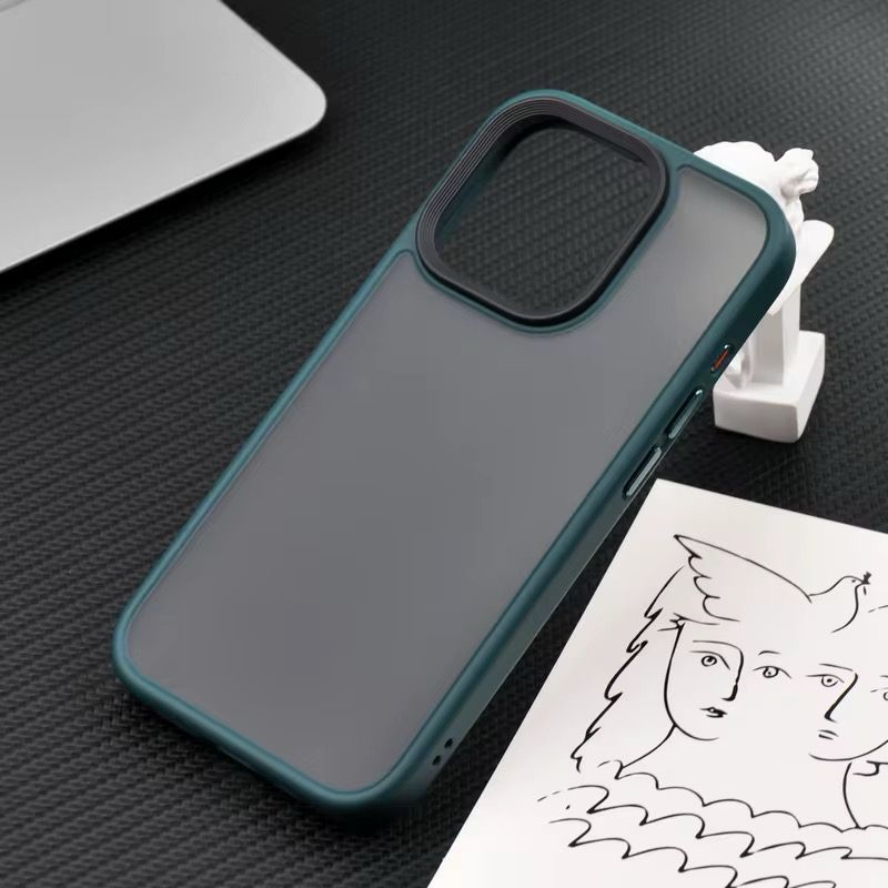 Premium Matte Side Soft Back Hard Case with Camera Bump for iPhone 13 Pro Max