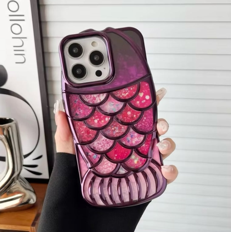 Premium Chrome Fish Cut Protective Case For iPhone 14 Plus