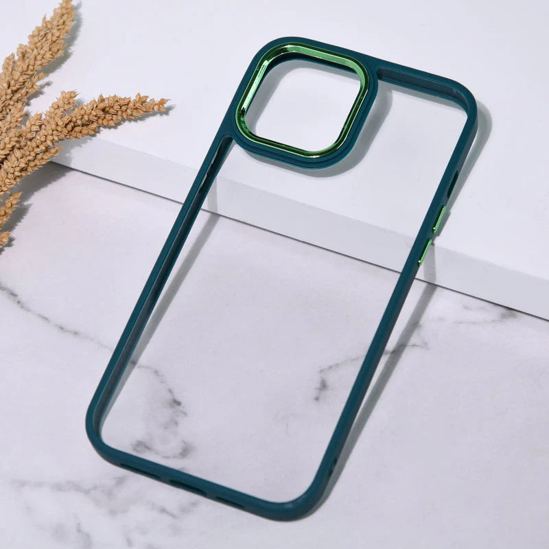 Premium Side Colour Back Hard Transparent Protective Case For iPhone 13/14