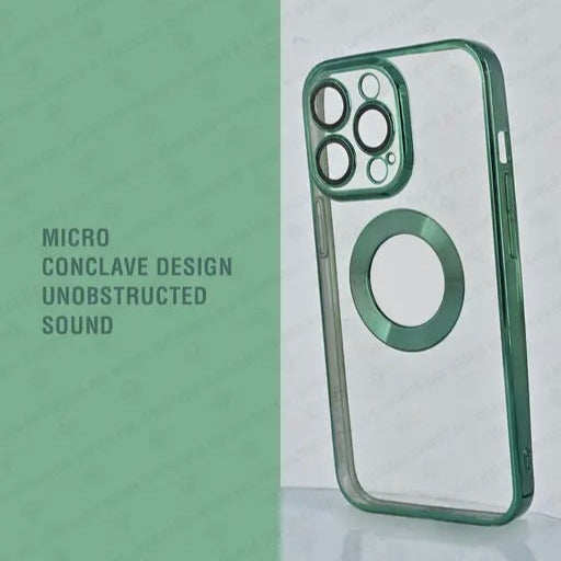 Premium Chrome Logo Cut Case With camera Protection For iPhone 14 Pro