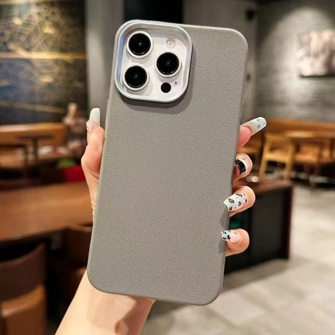 Premium Soft Silicon Leather Feel Protective Case For iPhone 16 Pro