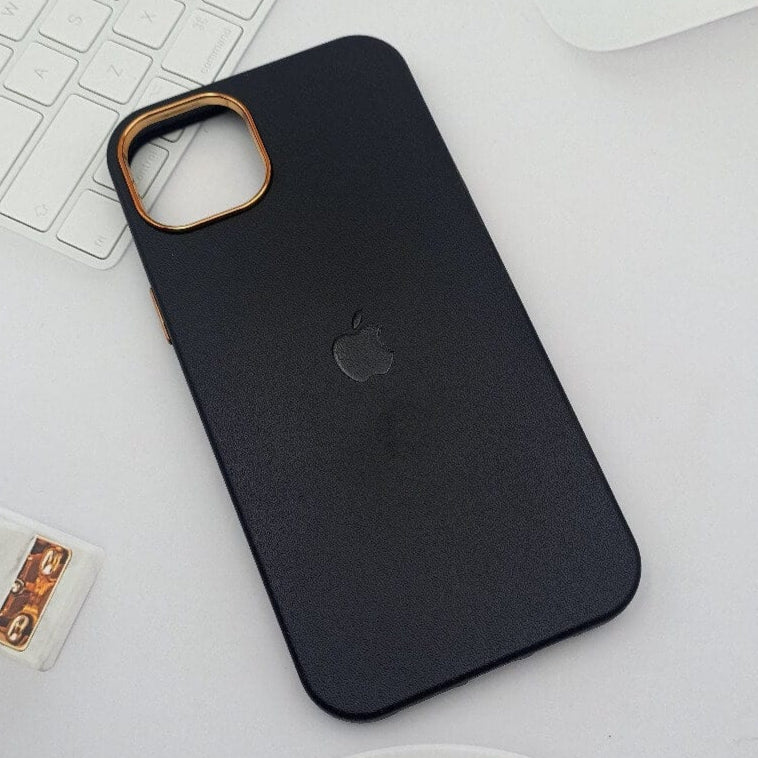 Premium Leather Logo Protective Case For iPhone 11