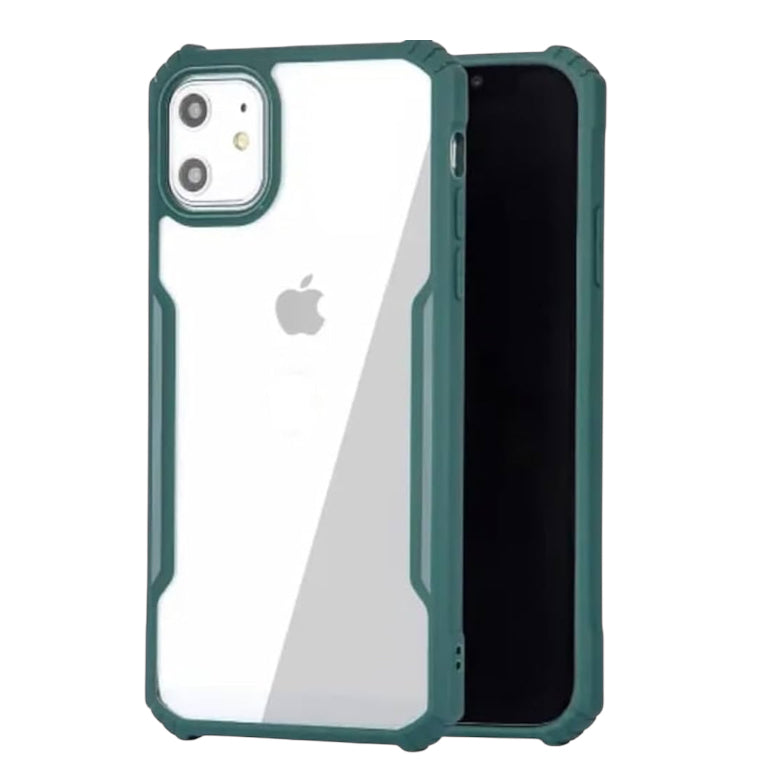 Premium Side Colour Back Hard Transparent Protective Case For iPhone 11