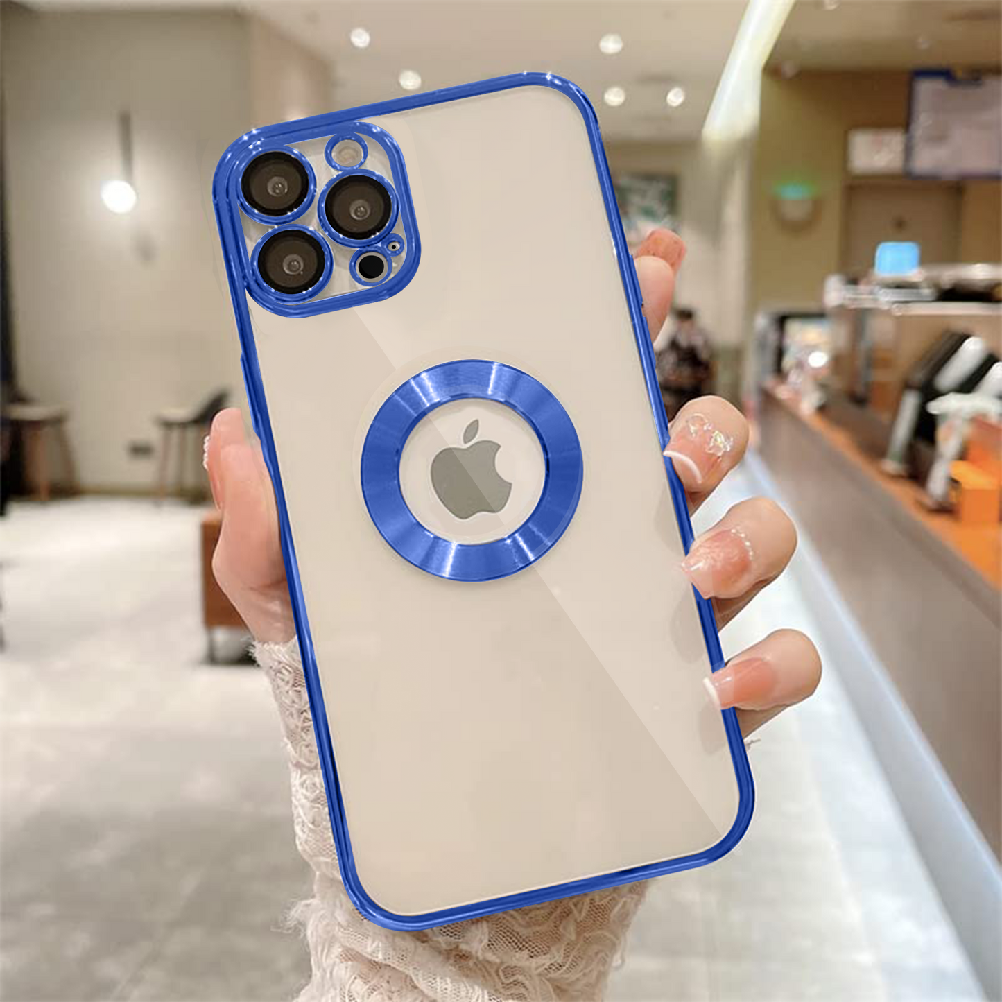 Premium Chrome Logo Cut Case With Camera Protection For iPhone 11 Pro