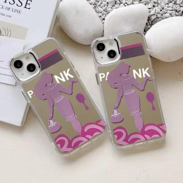 Premium Mirror Girl Printed Protective Case For iPhone 12/12 Pro