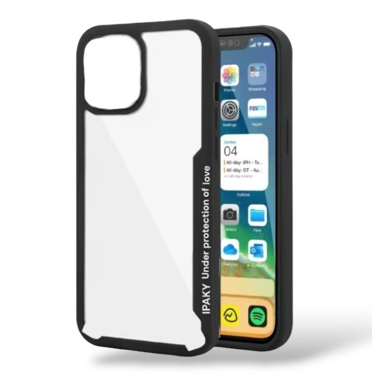 Premium Side Colour Transparent Protective Case For iPhone 12/12 Pro