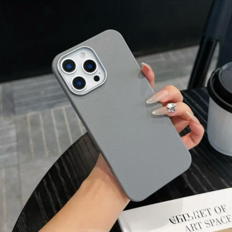 Premium Soft Silicon Leather Feel Protective Case For iPhone 15