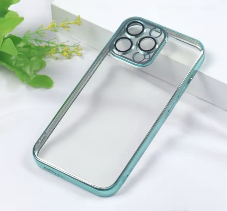 Premium Chrome Transparent Protective Case With Camera Protection For iPhone 12 Mini