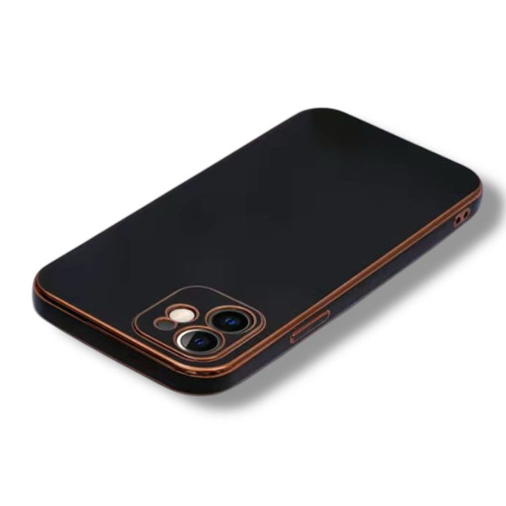 Premium Soft Silicon Chrome Protective Case With Camera Protection For iPhone 12