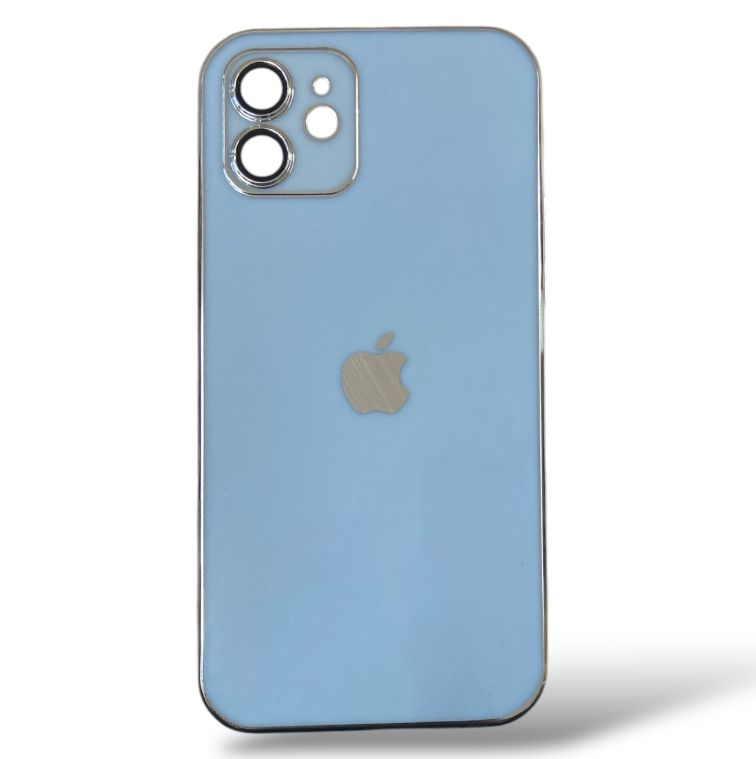 Premium Silicon Chrome Logo Protective Case With Camera Protection For iPhone 12