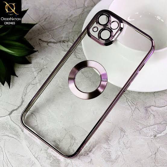Premium Transparent Chrome Logo Cut Protective Case With Camera Protection For iPhone 12