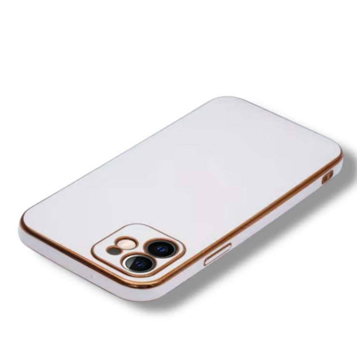 Premium Soft Silicon Chrome Protective Case With Camera Protection For iPhone 12