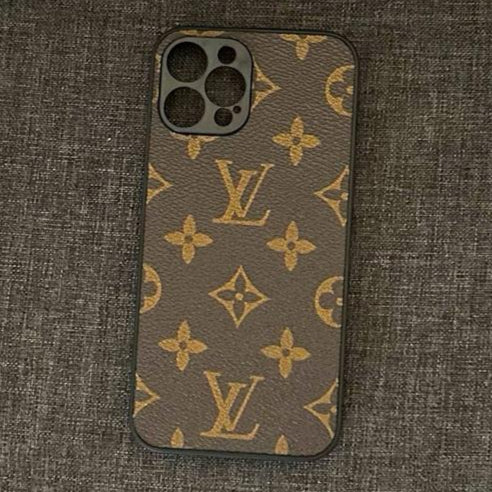 Premium Leather Printed Protective Case With Camera Protection For iPhone 12 Pro