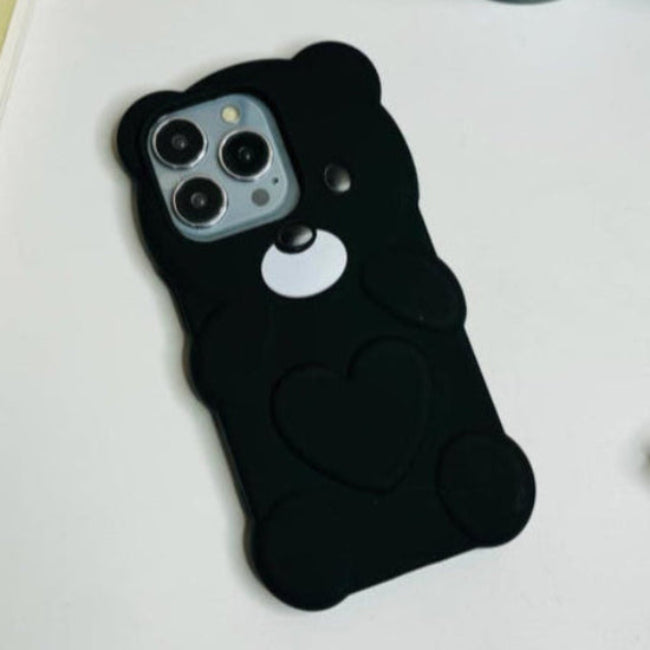 Premium Soft Silicon Teddy Bear Protective Case For iPhone 14 Plus