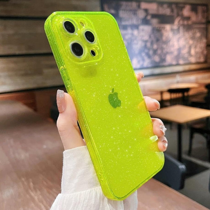 Premium Soft Sparkle Logo Case With Camera Protection For iPhone 13/14