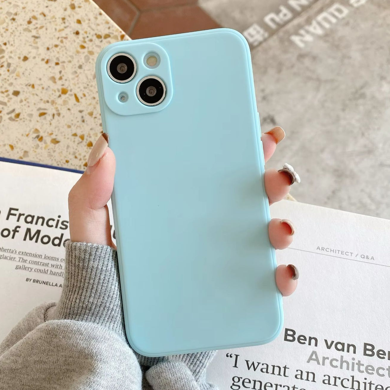 Premium Silicon Protective Case With Camera Protection For iPhone 13 Mini