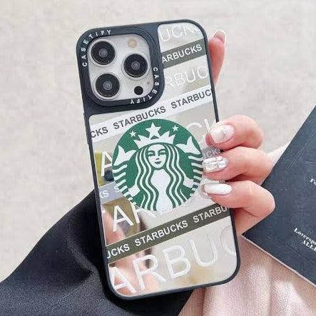 Premium Mirror Starbucks Protective Case For iPhone 14 Plus