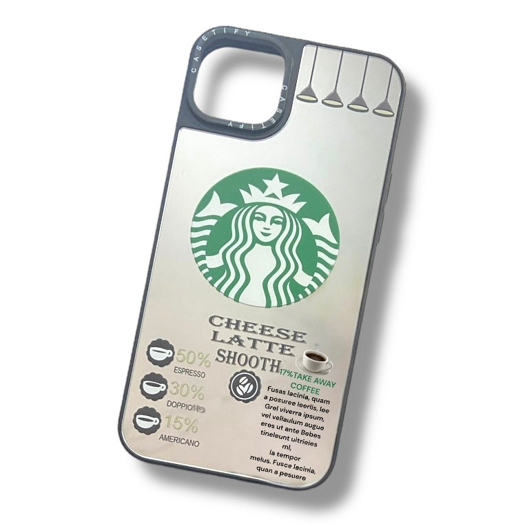Premium Mirror Printed Starbucks Protective Case For iPhone 14 Pro Max