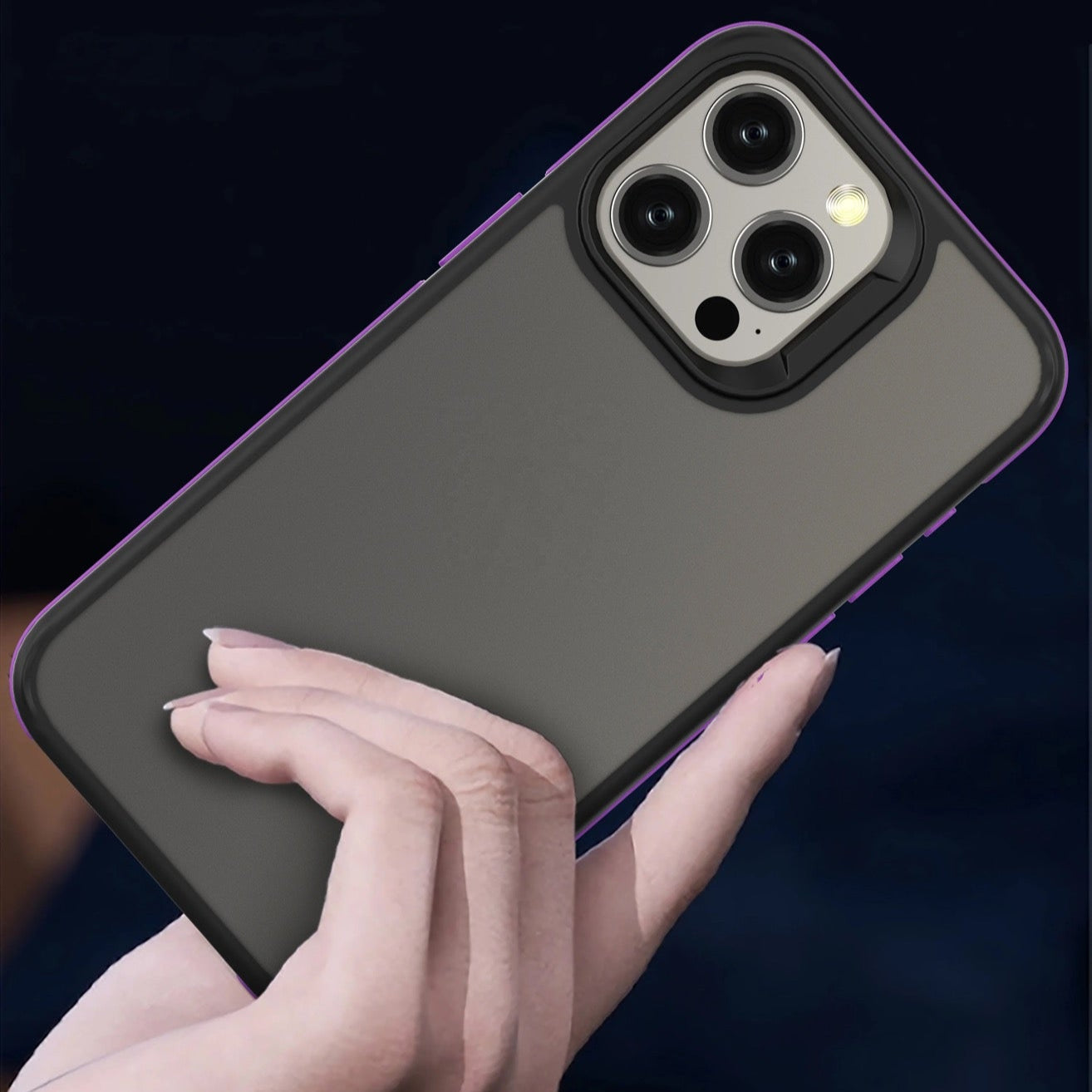 Premium Side Colour Back Smoke Matte Protective Case For iPhone 15