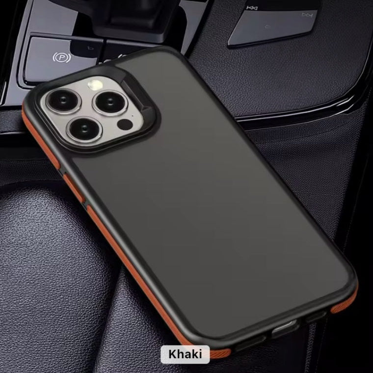 Premium Side Colour Back Smoke Matte Protective Case For iPhone 15