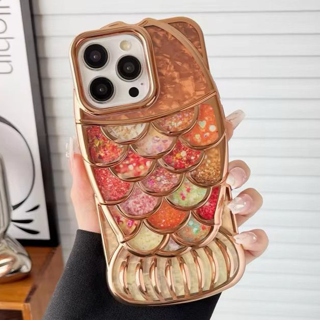 Premium Chrome Fish Cut Protective Case For iPhone 15 Plus