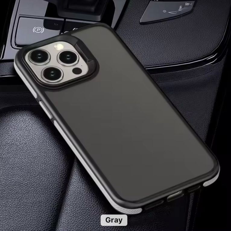 Premium Side Colour Back Smoke Matte Protective Case For iPhone 15