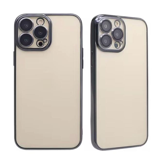 Premium Chrome Transparent Protective Case With Camera Protection For iPhone 12 Pro