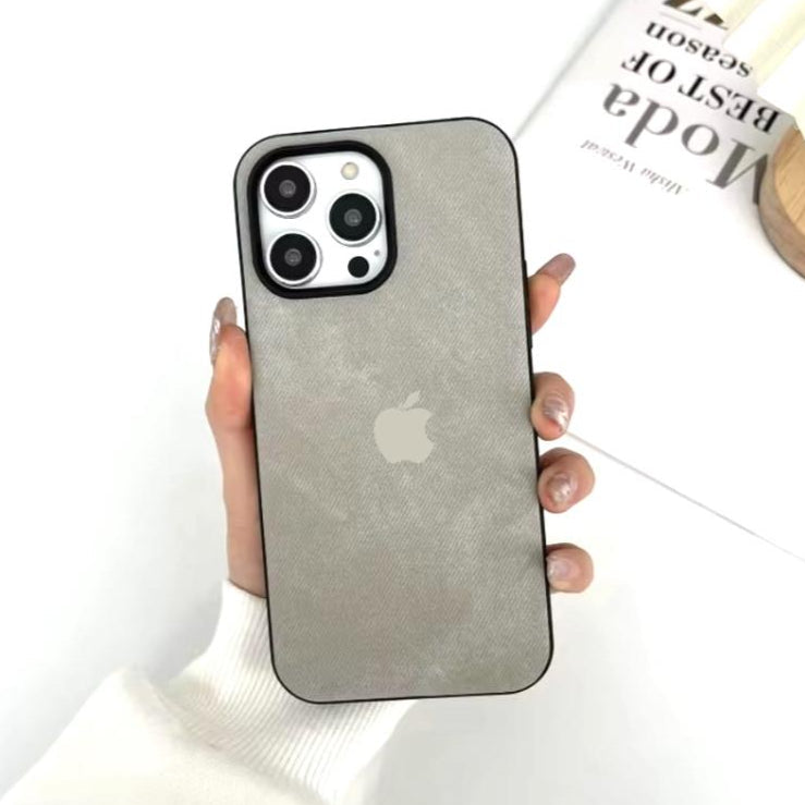 Premium Denim Fabric Logo Protective Case For iPhone X