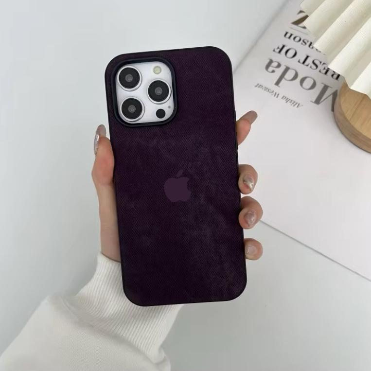 Premium Denim Fabric Logo Protective Case For iPhone XR