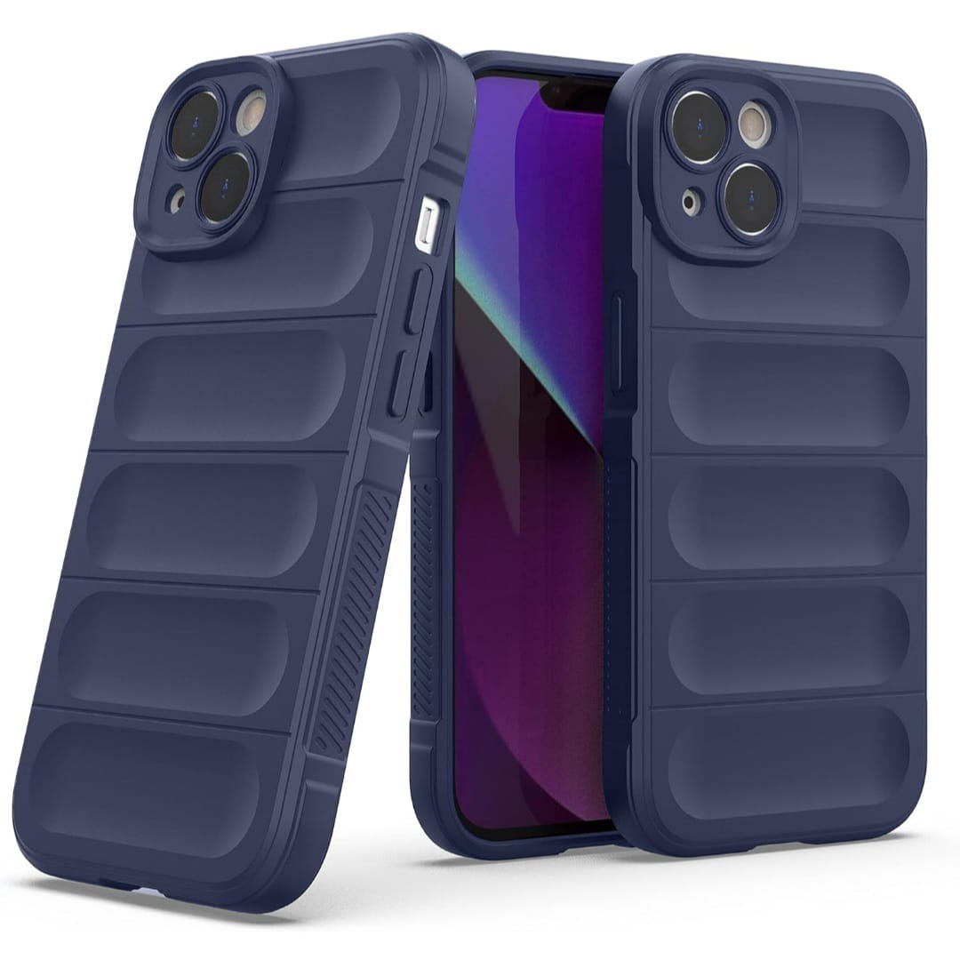 Premium Printed Puff Silicon Protective Case With Camera Protection For iPhone 13/14