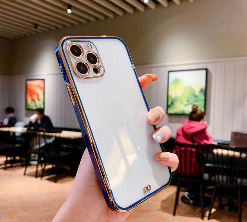 Premium Chrome Side Colour Case With Camera Protection For iPhone 13 Pro Max