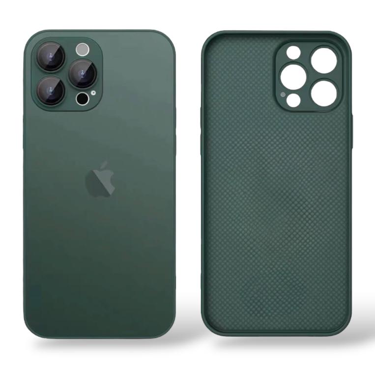 Premium Side Soft Matte Glass Logo Case With Camera Protection For iPhone 16