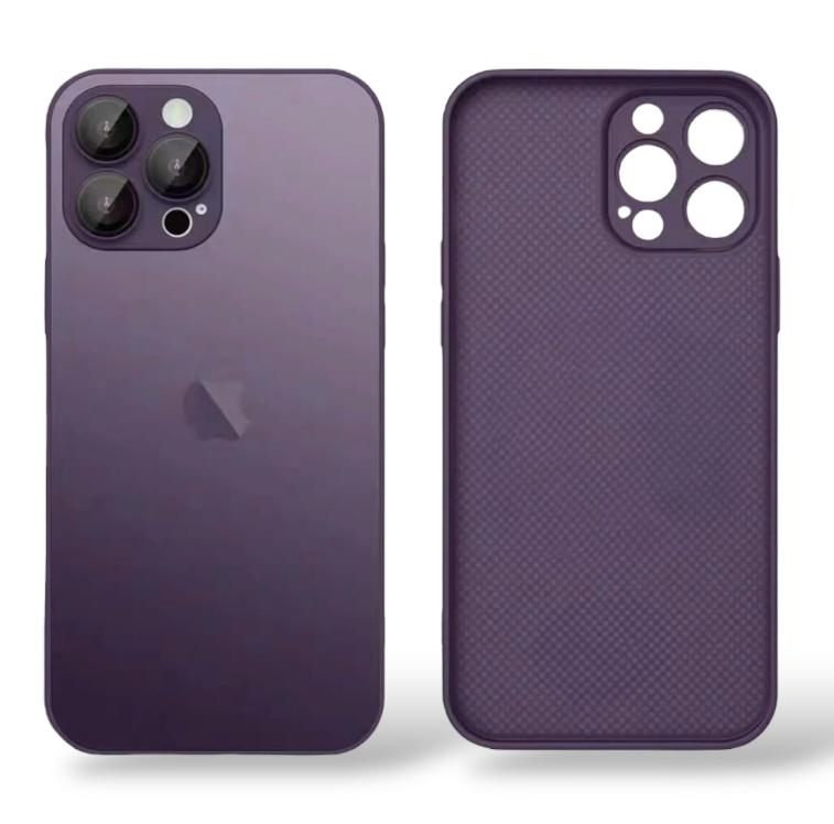 Premium Side Soft Matte Glass Logo Case With Camera Protection For iPhone 16