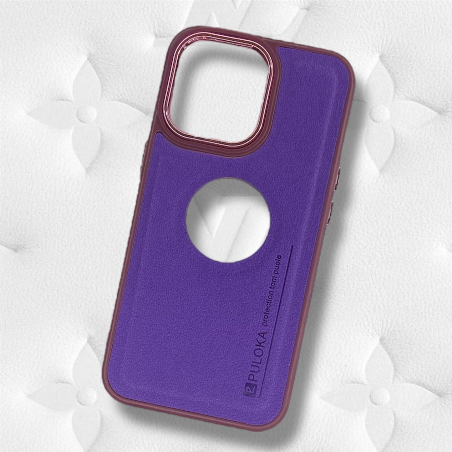 Premium Leather Protective Case With Logo Cut For iPhone 13/14